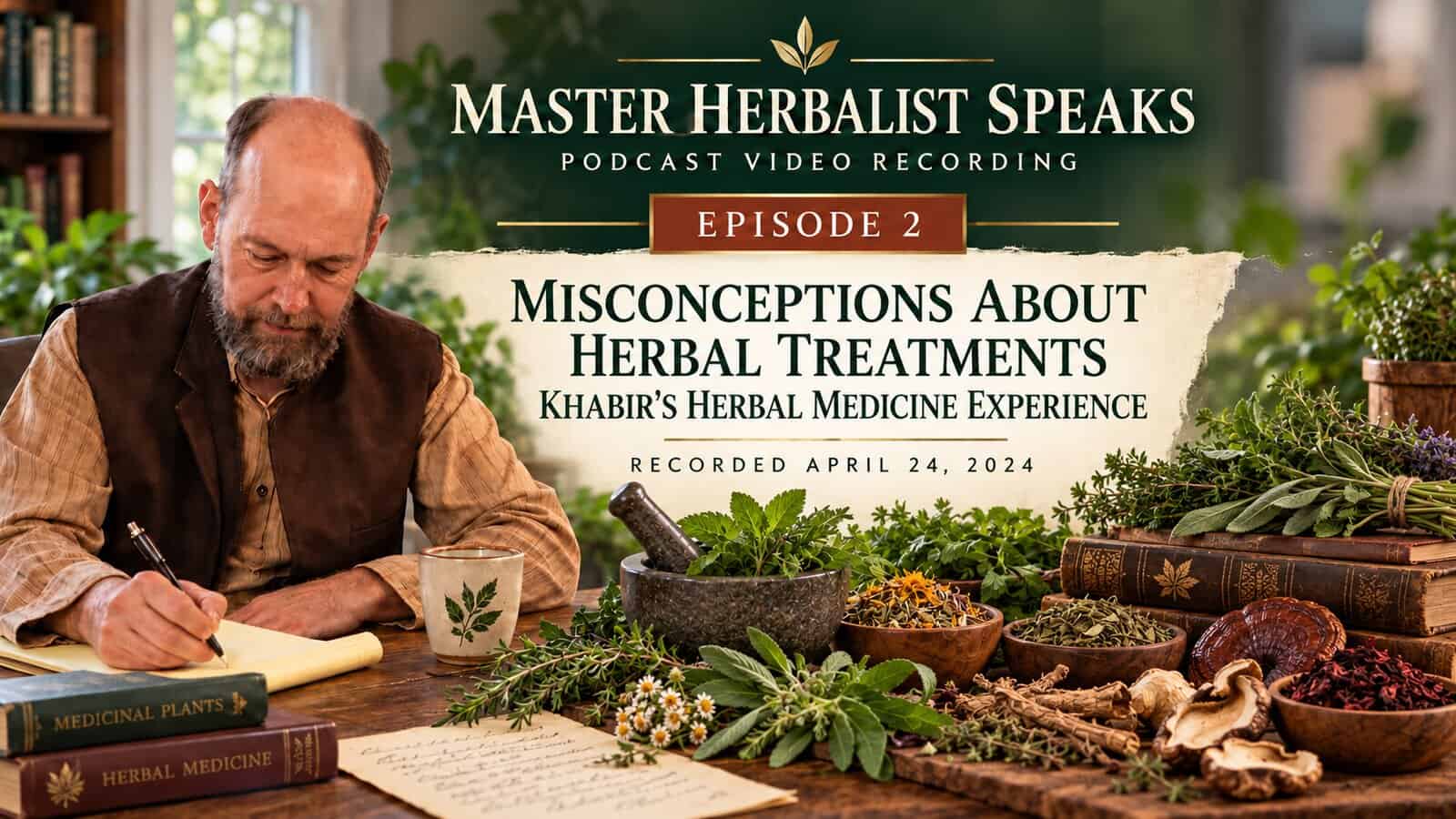 Master Herbalist Speaks Episode 2: Misconceptions About Herbal Treatments and Khabir's Herbal Medicine Experience, recorded April 24, 2024