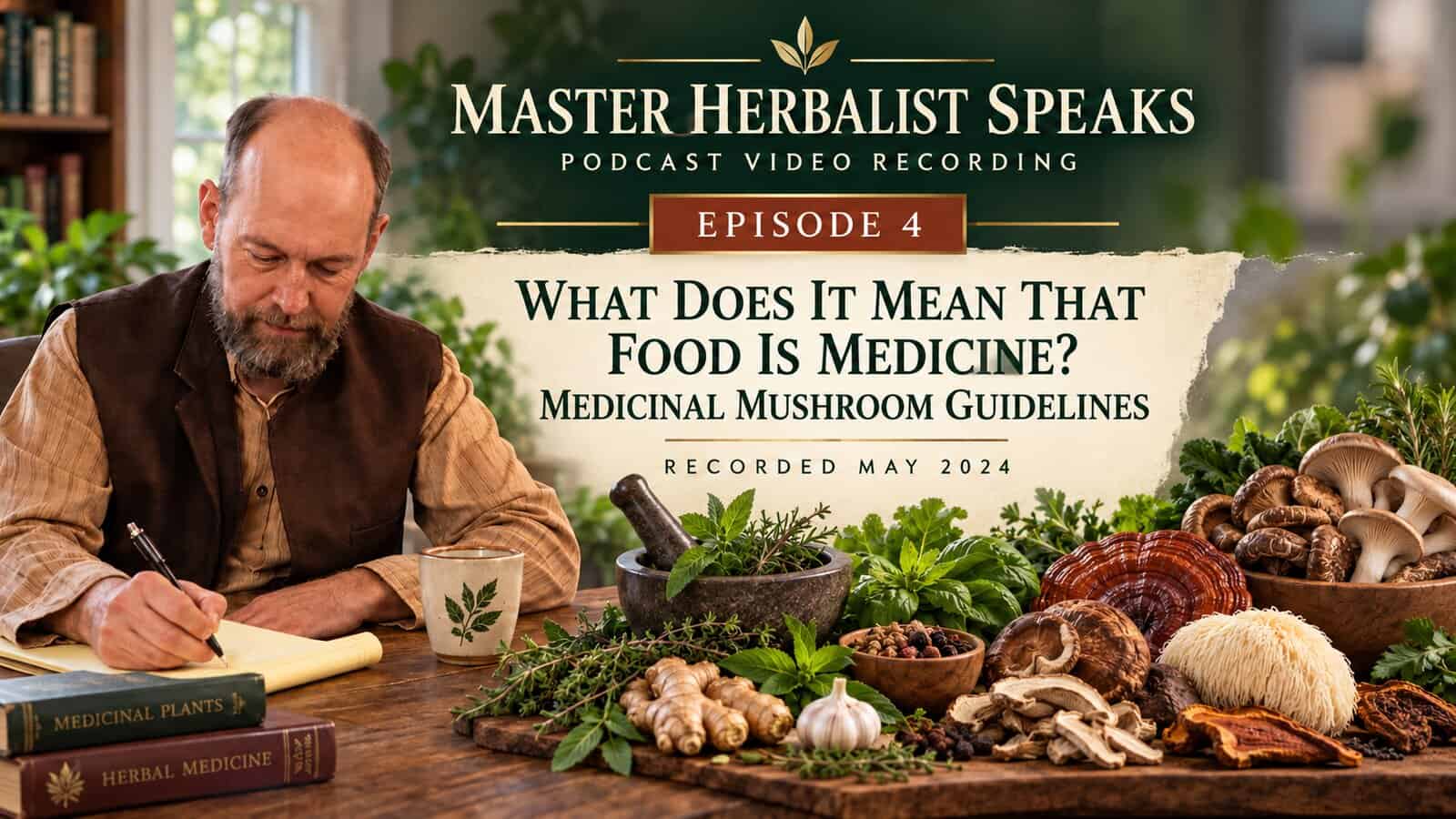 Master Herbalist Speaks Episode 4: Food Is Medicine and Medicinal Mushroom Guidelines